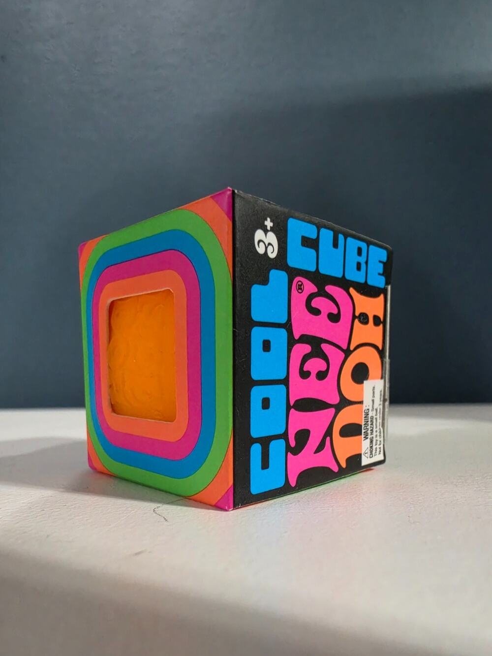MINI NeeDoh Cool Cube ORANGE Schylling Super Solid Squish Sensory Toy NEW IN BOX